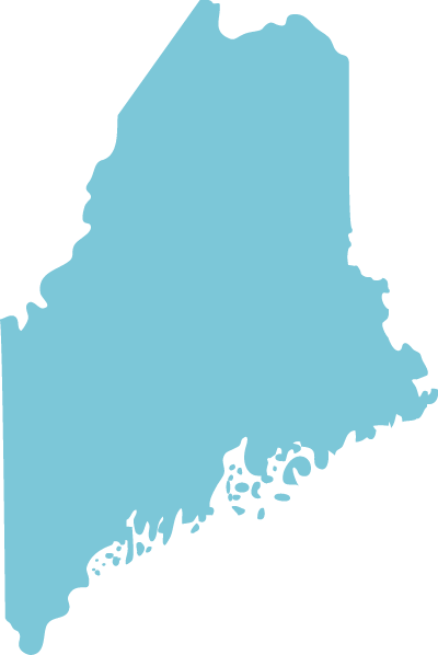 Maine state graphic